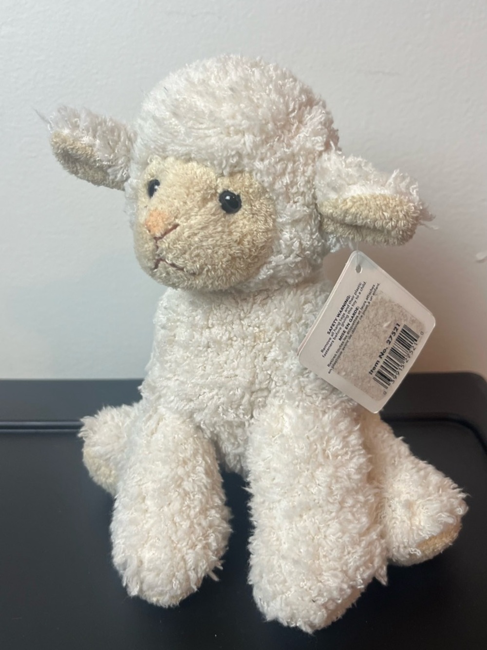 Russ Berrie Ba Ba Lamb Plush White Sheep Stuffed Animal 27521 Vintage Core 7"